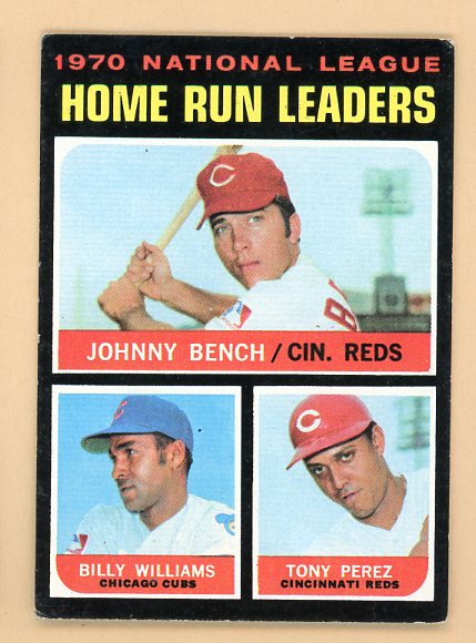 1971 Topps Baseball #066 N.L. Home Run Leaders Johnny Bench EX-MT 542414