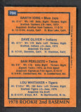 1978 Topps Baseball #704 Lou Whitaker Tigers NR-MT 542415