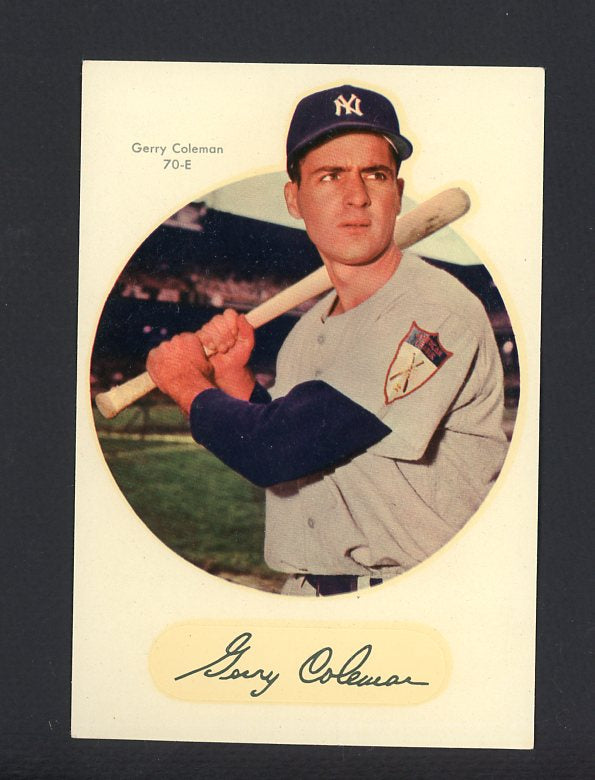 1952 Star Cal Decals 1 #070E Jerry Coleman Yankees no envelope 542426