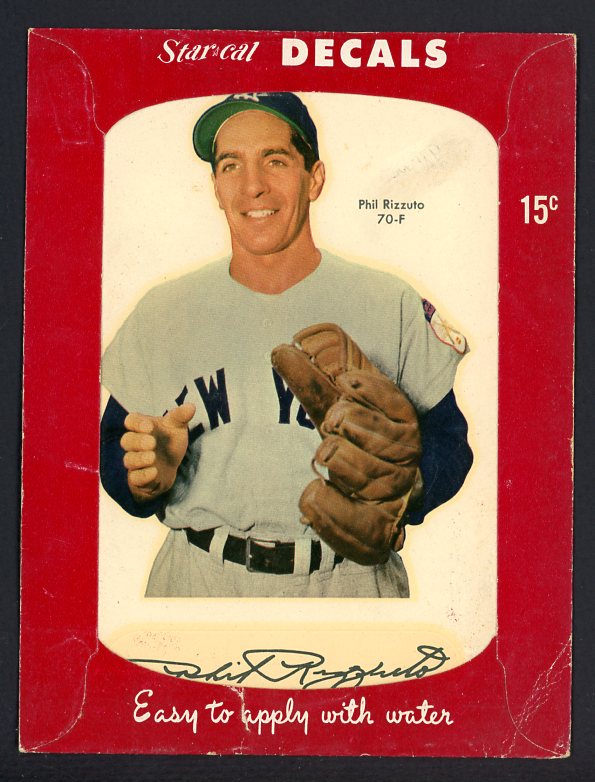 1952 Star Cal Decals 1 #070F Phil Rizzuto Yankees 542427