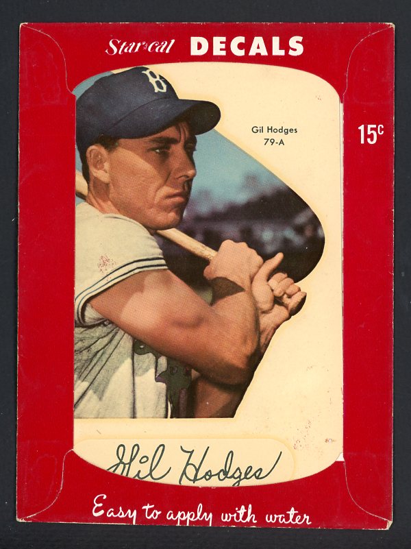 1952 Star Cal Decals 1 #079A Gil Hodges Dodgers 542451