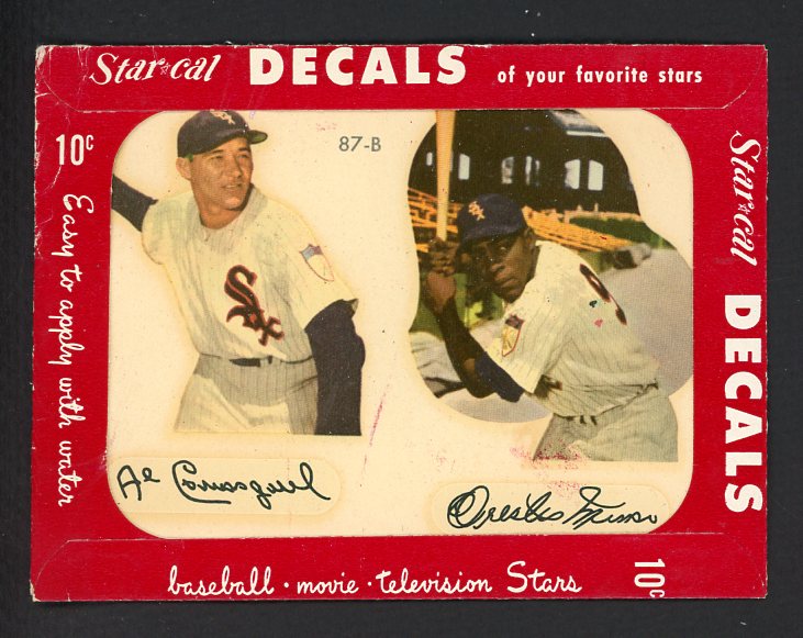 1952 Star Cal Decals 2 #087B Chico Carrasquel Minnie Minoso 542467