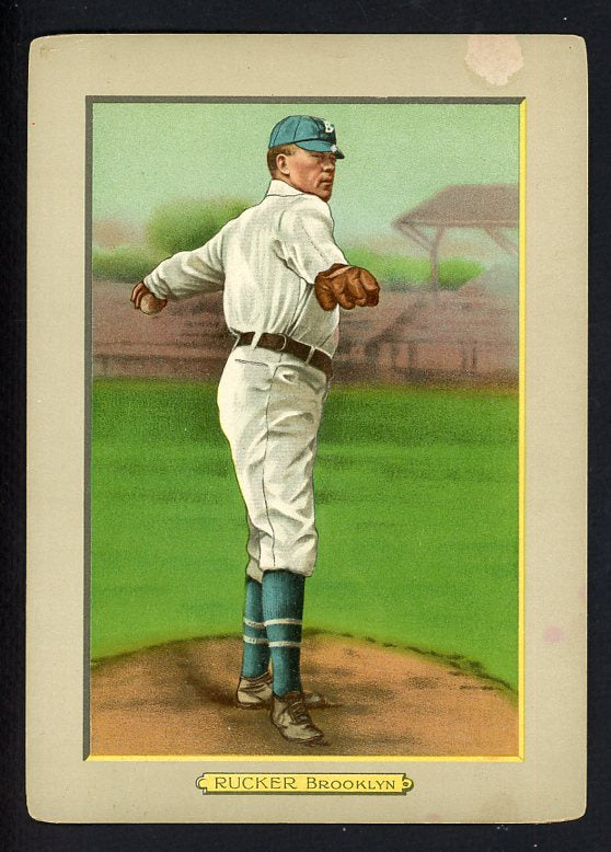 1910 T3 Turkey Red #034 Nap Rucker Dodgers scrapbook 542481
