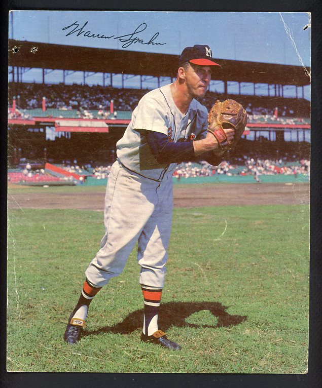 1964-66 Rawlings Advisory Staff Warren Spahn Braves Good 542509
