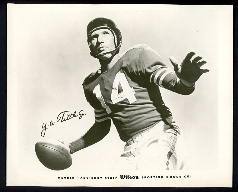 1950's-70's Wilson Advisory Staff Y.A. Tittle 49ers VG-EX 542522