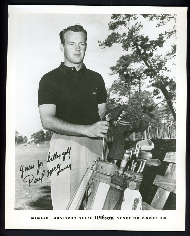 1950's-70's Wilson Advisory Staff Paul McGuire Golf EX 542533