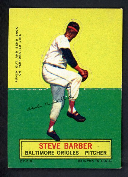 1964 Topps Baseball Stand Ups Steve Barber Orioles EX-MT 542551