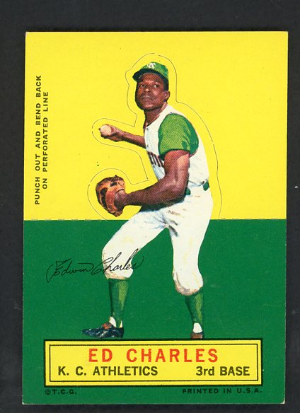 1964 Topps Baseball Stand Ups Ed Charles A's EX-MT 542561