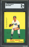 1964 Topps Baseball Stand Ups Sandy Koufax Dodgers SGC 2 GD 542620