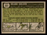 1961 Topps Baseball #541 Roland Sheldon Yankees NR-MT 542625
