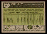 1961 Topps Baseball #563 Bob Cerv Yankees NR-MT 542626
