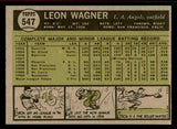 1961 Topps Baseball #547 Leon Wagner Angels EX-MT 542630