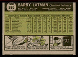 1961 Topps Baseball #560 Barry Latman Indians EX-MT 542632