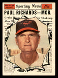 1961 Topps Baseball #566 Paul Richards A.S. Orioles EX-MT 542634