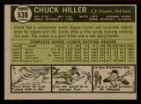 1961 Topps Baseball #538 Chuck Hiller Giants EX+/EX-MT 542637
