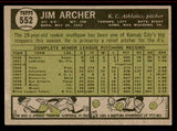 1961 Topps Baseball #552 Jim Archer A's EX+/EX-MT 542640