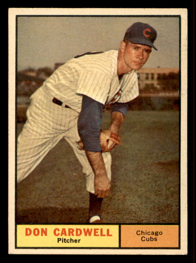 1961 Topps Baseball #564 Don Cardwell Cubs EX+/EX-MT 542643
