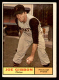 1961 Topps Baseball #523 Joe Gibbon Pirates EX 542645