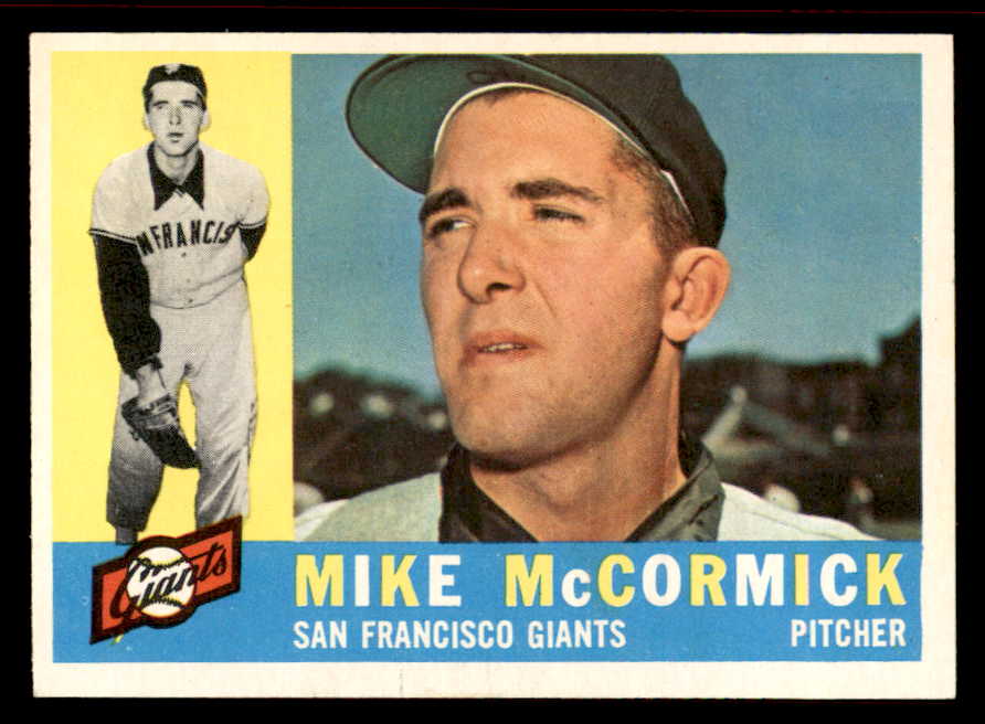 1960 Topps Baseball #530 Mike McCormick Giants NR-MT 542674