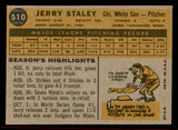 1960 Topps Baseball #510 Jerry Staley White Sox EX-MT 542694