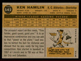 1960 Topps Baseball #542 Ken Hamlin A's EX-MT 542710