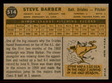 1960 Topps Baseball #514 Steve Barber Orioles VG-EX/EX 542724
