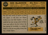 1960 Topps Baseball #534 Ken MacKenzie Braves VG-EX 542748