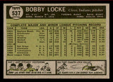1961 Topps Baseball #537 Bobby Locke Indians NR-MT 542767