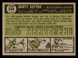 1961 Topps Baseball #546 Marty Kutyna Senators NR-MT 542771