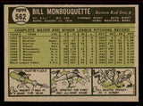 1961 Topps Baseball #562 Bill Monbouquette Red Sox NR-MT 542782