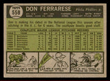 1961 Topps Baseball #558 Don Ferrarese Phillies EX-MT 542789
