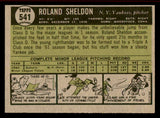 1961 Topps Baseball #541 Roland Sheldon Yankees VG-EX 542798