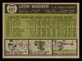 1961 Topps Baseball #547 Leon Wagner Angels VG-EX 542799