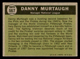 1961 Topps Baseball #567 Danny Murtaugh A.S. Pirates VG-EX 542809
