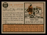 1962 Topps Baseball #579 Jim Schaffer Cardinals EX-MT 542831
