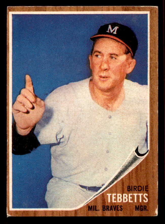 1962 Topps Baseball #588 Birdie Tebbetts Braves VG-EX/EX 542842