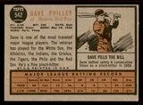 1962 Topps Baseball #542 Dave Philley Red Sox VG-EX 542850