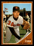 1962 Topps Baseball #587 Frank Funk Indians VG-EX 542869