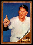 1962 Topps Baseball #588 Birdie Tebbetts Braves VG-EX 542870