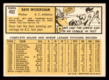 1963 Topps Baseball #492 Dave Wickersham A's NR-MT 542874