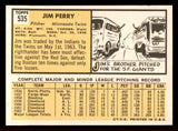 1963 Topps Baseball #535 Jim Perry Twins NR-MT 542896