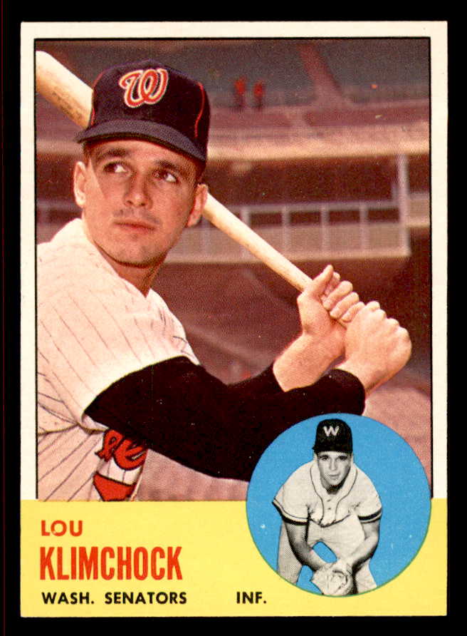 1963 Topps Baseball #542 Lou Klimchock Senators NR-MT 542901
