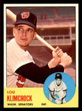 1963 Topps Baseball #542 Lou Klimchock Senators NR-MT 542901