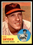 1963 Topps Baseball #543 Russ Snyder Orioles NR-MT 542902
