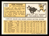 1963 Topps Baseball #545 Jose Pagan Giants NR-MT 542903