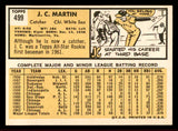 1963 Topps Baseball #499 J.C. Martin White Sox EX-MT 542918
