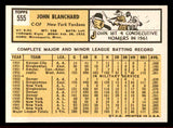 1963 Topps Baseball #555 John Blanchard Yankees EX-MT 542919
