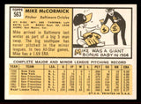 1963 Topps Baseball #563 Mike McCormick Orioles EX-MT 542926