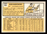 1963 Topps Baseball #568 Bob Sadowski Angels EX-MT 542930