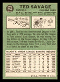 1967 Topps Baseball #552 Ted Savage Cubs EX-MT 543018